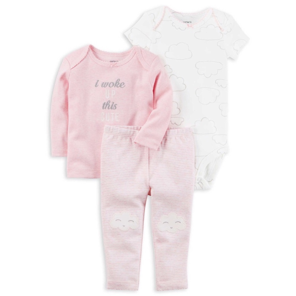 Baby girl 3 piece pajama set 9 Months Carter’s